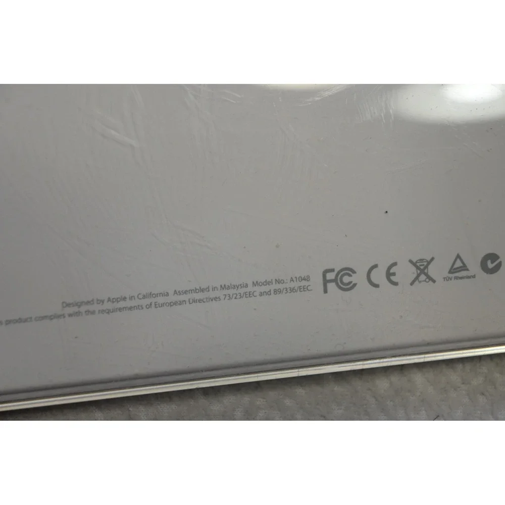 Apple Keyboard Computer OS X A1048 White Clear USB Wired Numeric Good